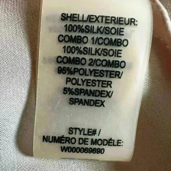 ALICE & OLIVIA EMPLOYED SILK BLOUSE SHEER SLEEVES Size Small - Picture 11 of 12